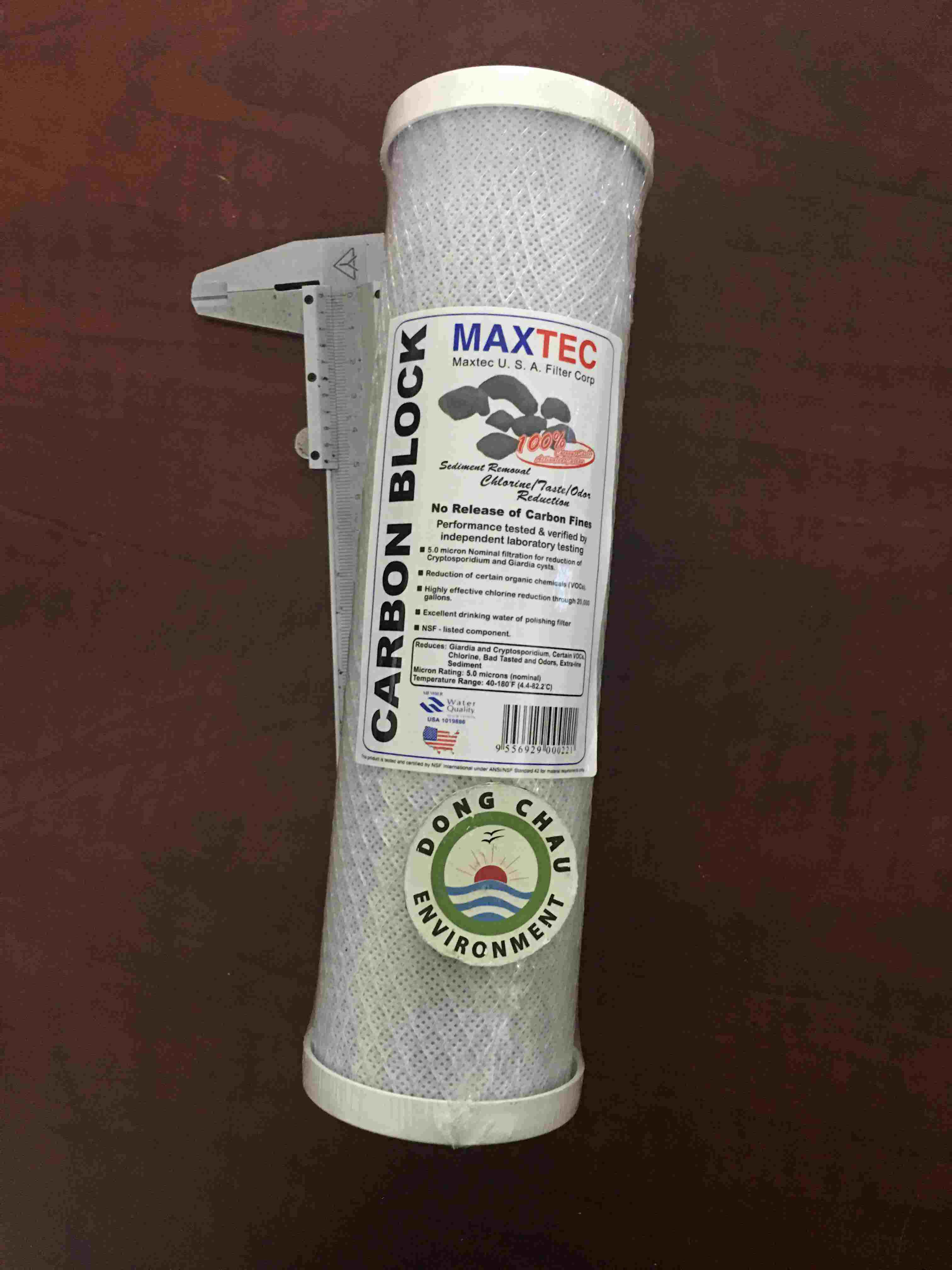 lõi lọc than maxtec 10 inch xử lý mùi màu trong nước